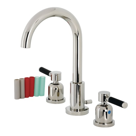 Fauceture FSC8929DKL Kaiser Widespread Bathroom Faucet, Polished Nickel FSC8929DKL